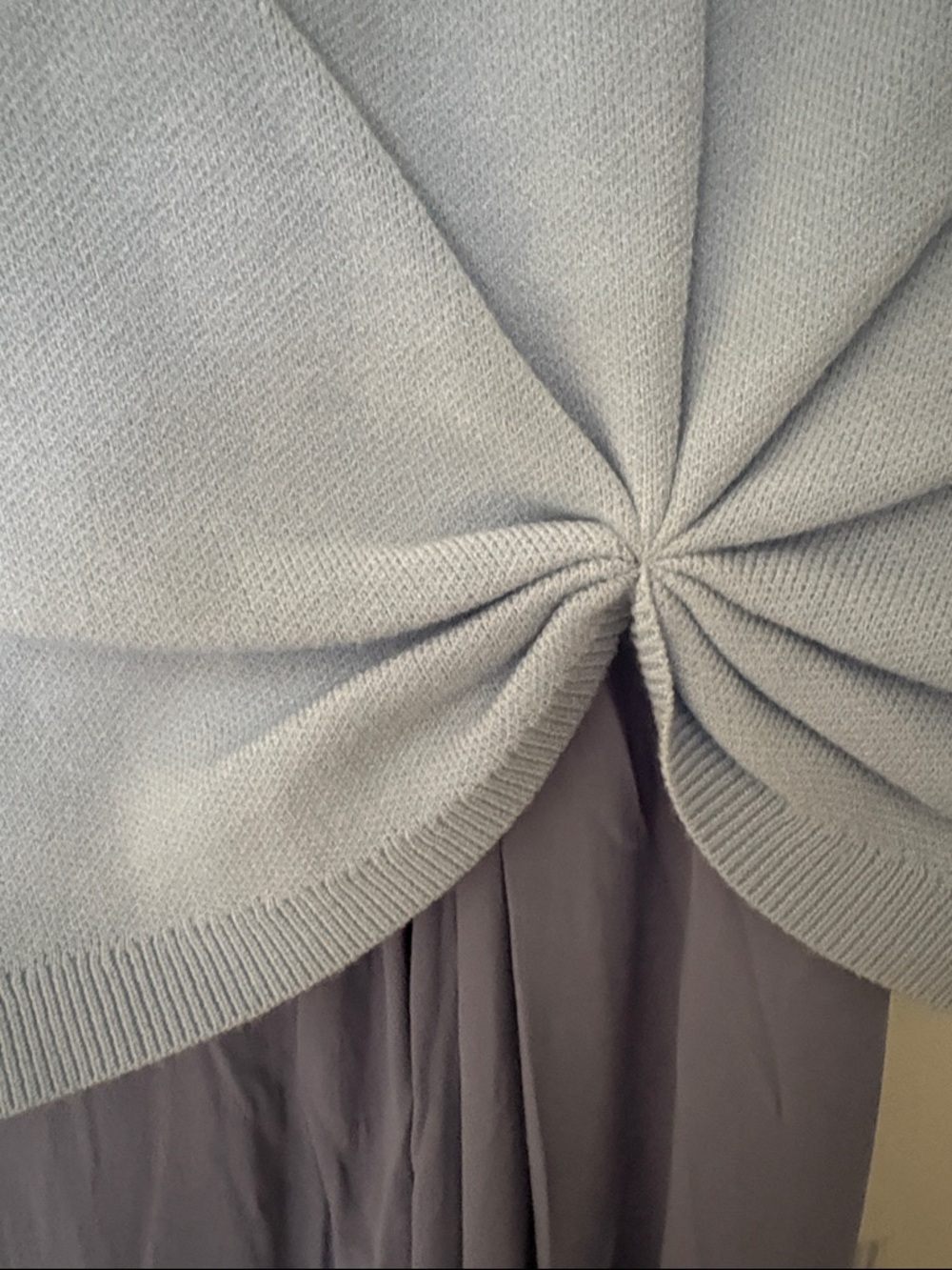 Anthropologie NWT Light Blue Knit Top with Dusty Blue Maxi dress Two-Piece Set - Picture 9 of 12